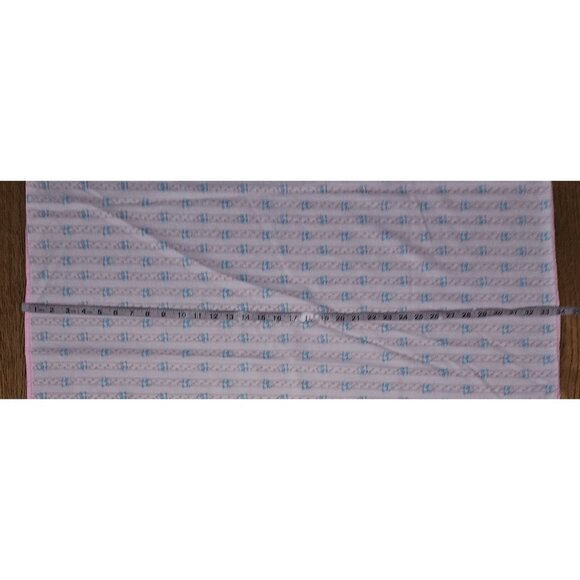Handmade? Swaddle Receiving Baby Blanket Pink White Stripe Floral Blue Panda - Picture 5 of 6